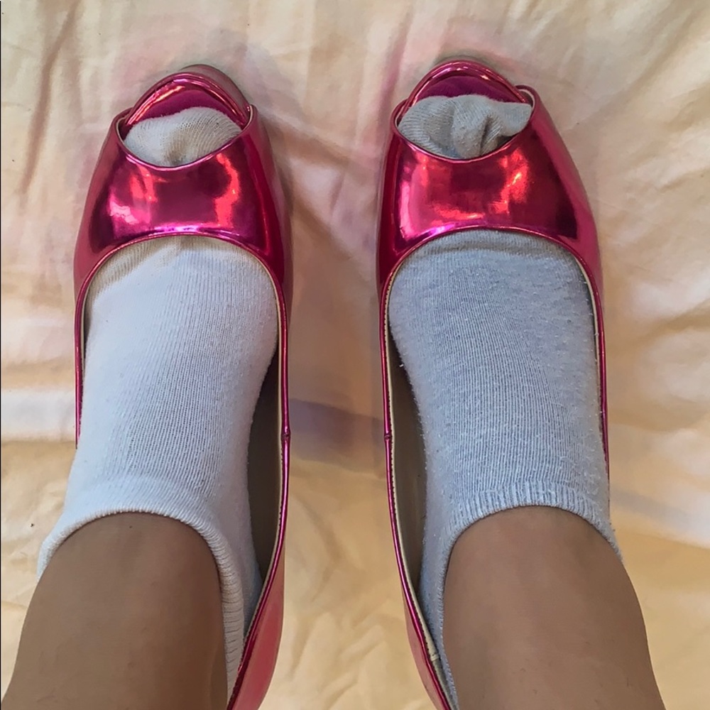 metallic pink guess high heels - Picture 2 of 7